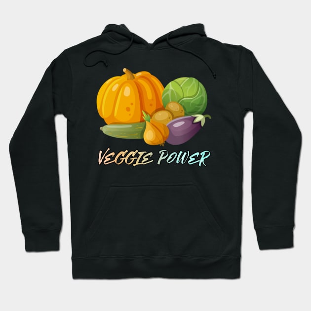 veggie power funny food vegetable Hoodie by untagged_shop